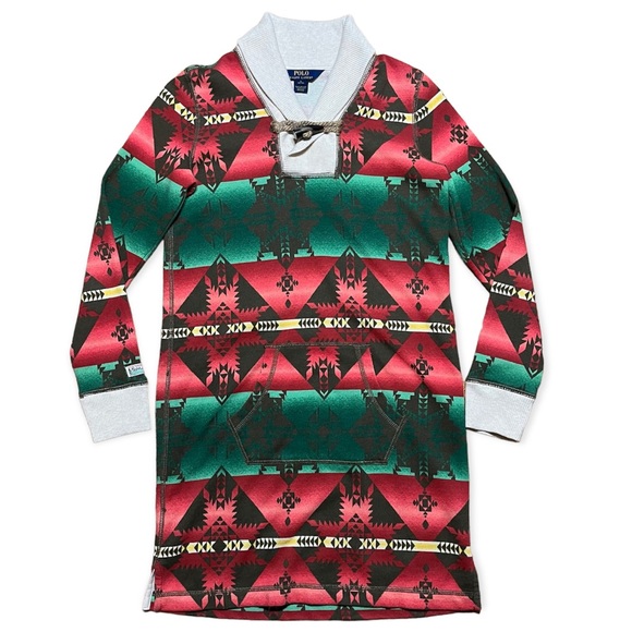 Polo Ralph Lauren Other - Polo Ralph Lauren Multicolor Aztec Dress with Toggle Sz L(12-14)